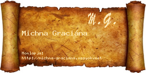 Michna Graciána névjegykártya